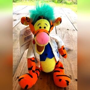 NWT Vintage DISNEY Winnie The Pooh "Mad Scientist TIGGER" Bean Bag Plush